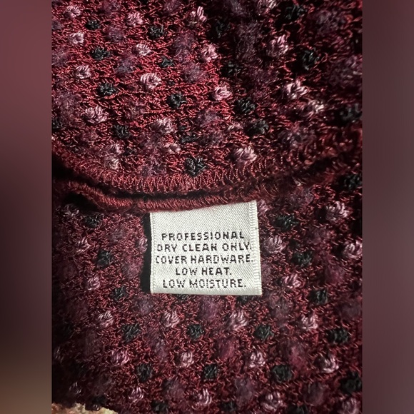 St. John Collection Tweed Boucle Jacket Red Striped Button Front Preppy Career - Picture 9 of 9